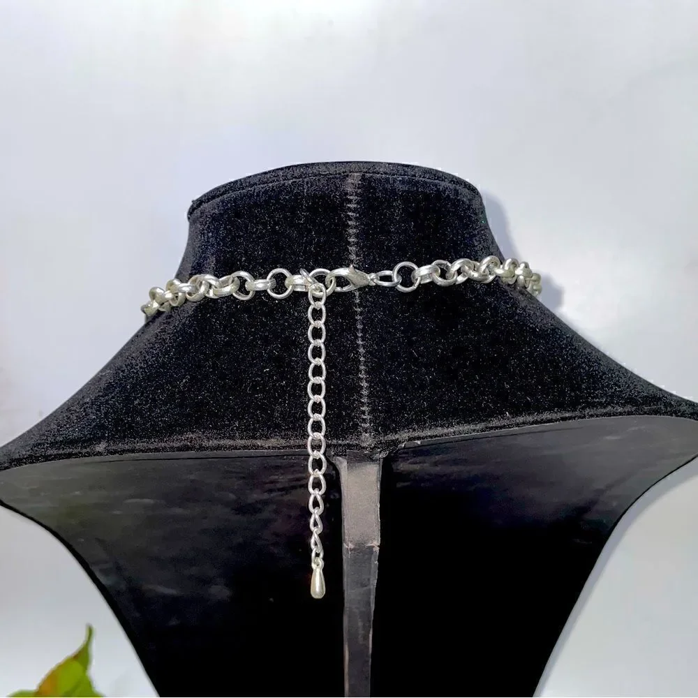 Glass Crystal Statement Necklace